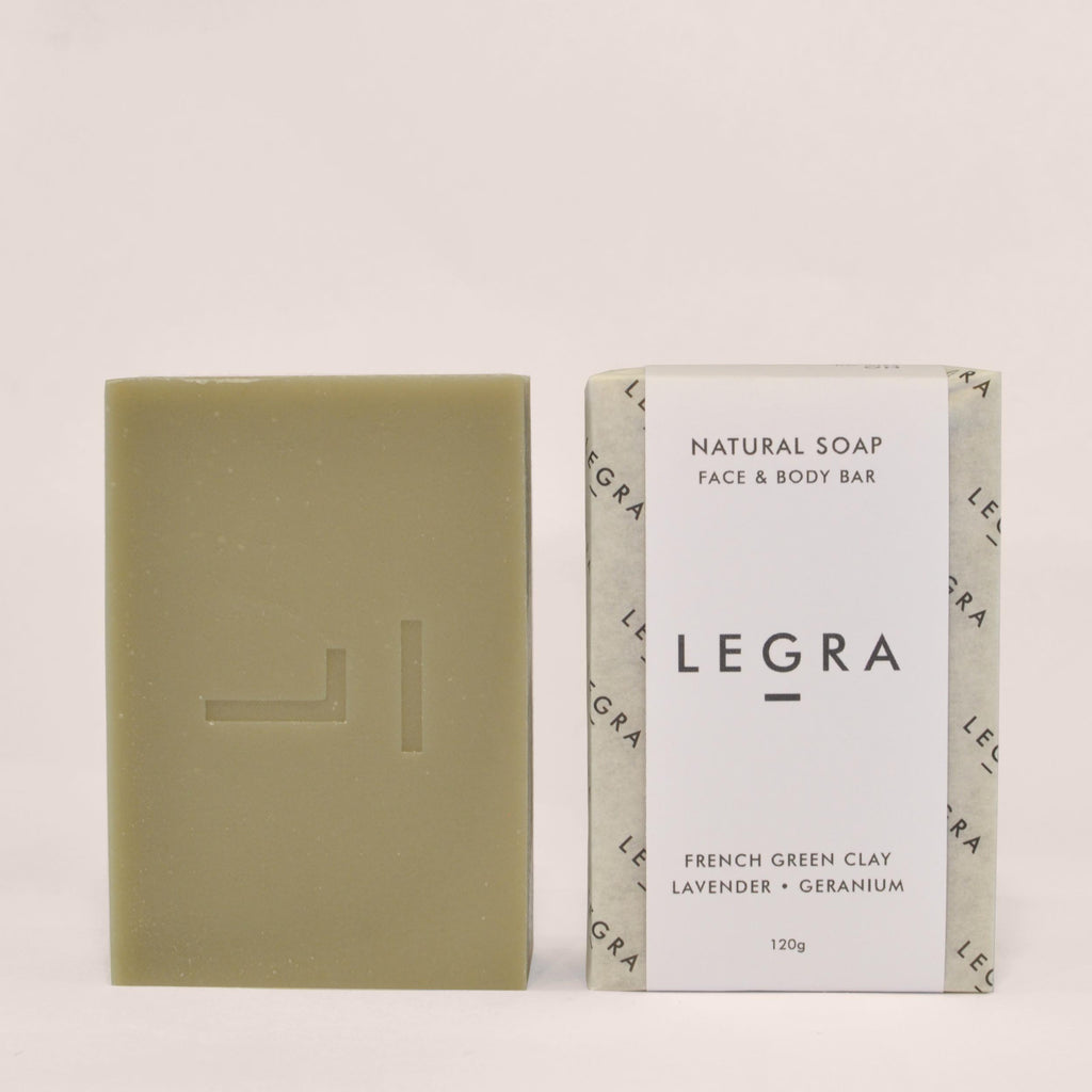 Legra French Green Clay Natural Soap Bar